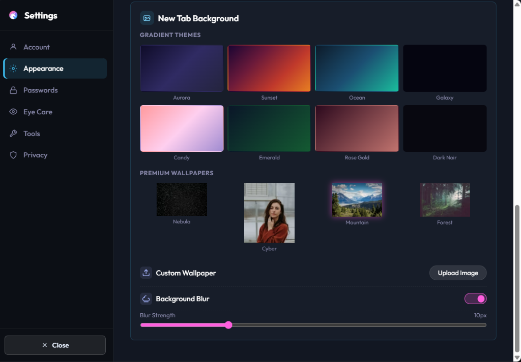 Unicorn Browser Interface