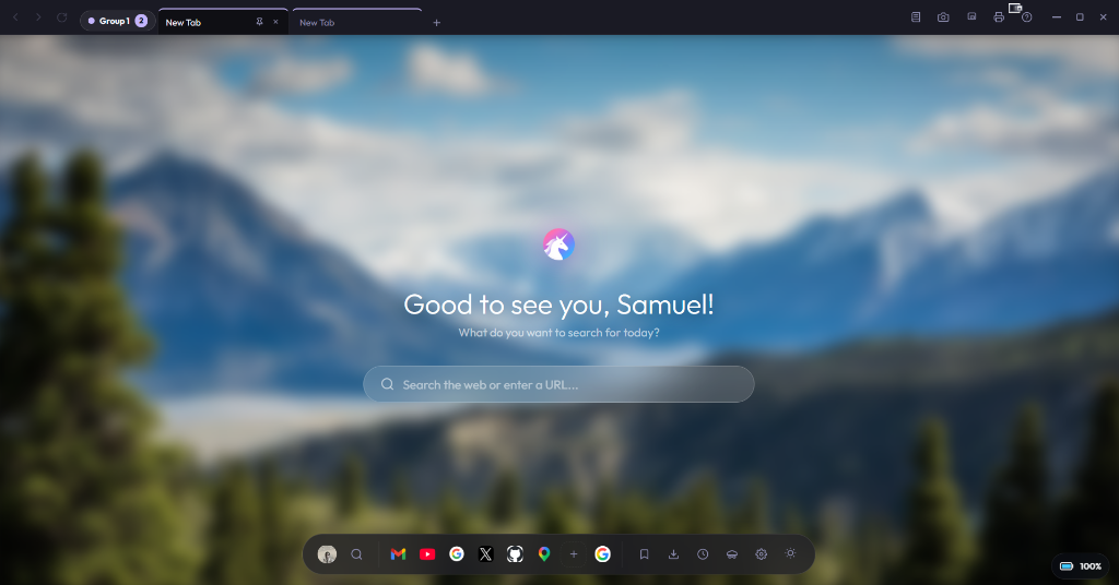 New Tab Page